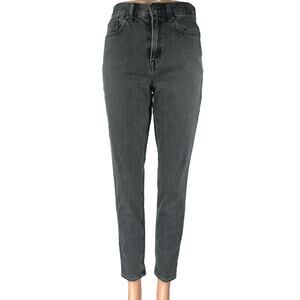 American Eagle Outfitters Black High Waist Skinny Straight Denim Jeans Pants 0
